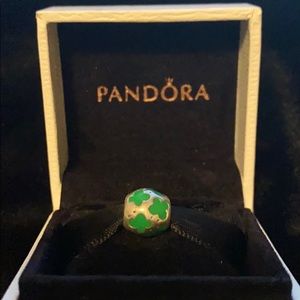Pandora green enamel butterfly charm